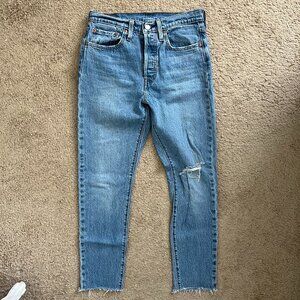Levi’s 501 Skinny Jeans 27” Inseam 99% Cotton